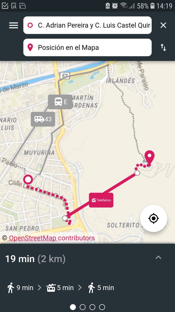 Ruta en góndola